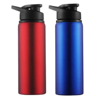 2Pcs Portable Stainless Steel Bicycle Water Bottle Straight Drinking Outdoors Sports Travel Kettle Metal Water Bottle