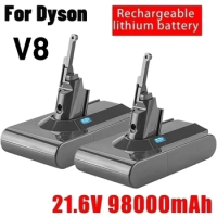 For Dyson V8 21.6V 98000mAh Replacement Battery for Dyson V8 Absolute Cord-Free Vacuum Handheld Vacuum Cleaner Dyson V8 Battery