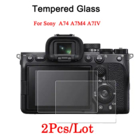 2PCS Tempered Glass For Sony A74 A7M4 A7IV A7RV A7RIV A7R4 A7RM4 A7RII RIII A7SII S III Camera Screen Protector Protective Film
