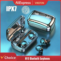 M10 TWS Bluetooth Headphones 2500mAh Charging Box Wireless Earphones With Microphone 9D Stereo Sport