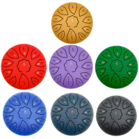 8/11 Tune Tongue Drum 6 Inch Steel Tongue Drum Kits With Drumstick Finger Cots Drum Bag Drumstick Stand Instruments Accessories