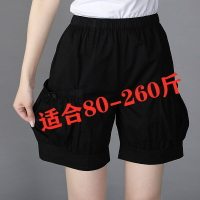 大碼燈籠褲女夏季薄款胖mm200斤高腰寬松五分運動短褲速干休閑褲