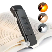 Portable Rechargeable Book Light with 3 Lighting Modes, Clip-on LED Reading Light for Books, Adjustable Brightness Reading Light