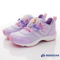 日本月星Moonstar機能童鞋迪士尼聯名系列寬楦蘇菲亞公主運動鞋款12879紫(中小童段)