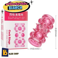 silikon cock ring flam dragon ball / bentol bola pink putih pink
