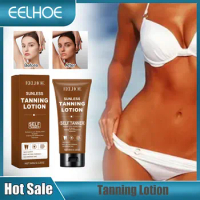 EELHOE Self Tanner Lotion Intensive Tanning Cream Tanning Booster Sunbed Tanning Accelerator Solarium Cream Body Bronzer Lotion