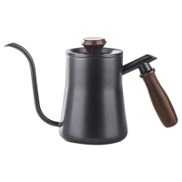 500ml Stainless Steel Coffee Kettle with Built-in Thermometer,Anti-Hot Hand Brewing Coffee Pot with Scale Hanging Ear Coffee Pot