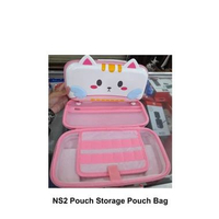 Switch 2 Pouch / Carrying Case / Storage Case Motif / Bergambar Cat Pink