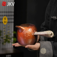 JKV純手工紫銅公道杯功夫茶具側把公杯分茶器茶道配件純銅煮茶罐