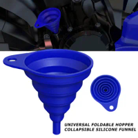 Universal Oil Fuel Foldable Hopper Collapsible Silicone Funnel For YAMAHA XT600E XT600Z XT600ZE TENERE XT660 X/R XTZ 125 660 750