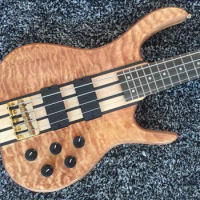 4 string bass guitar bolt-on KSG custom bass 9V battery pickup 5 pieces neck 4 strings bass free shipping bass