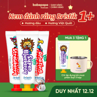 Kem Đánh Răng Hữu Cơ Bristik Cho Bé Từ 1 Tuổi, Chống Sâu Răng, Xuất Xứ Hàn Quốc 50g