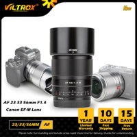 Viltrox Canon Lens 23mm 33mm 56mm F1.4 Auto Focus Large Aperture APS-C Lens Canon EOS-M M-Mount M M10 M100 M3 M5 M6 Camera Lens