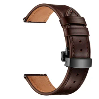 Wristband for samsung galaxy watch active 2 44mm band 20mm Genuine Leather Strap correa for galaxy watch active2 40mm bracelet