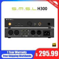 SMSL H300 Headphone Amplifier 6.35mm 4.4mm XLR RCA 10W Full Balanced Low-Noise Audio High Power Op-AMP Preamp Output 133dB