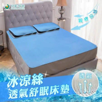 【格藍傢飾】冰涼絲透氣舒眠床墊(附枕墊)-單人/雙人均一價