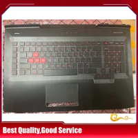 YUEBEI New/org For HP 3 Plus OMEN 17-CE 17-AN TPN-Q195 palmrest EUR US keyboard upper cover Touchpad with Backlight