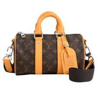 【Louis Vuitton 路易威登】LV M12733 Keepall Bandoulière 25 經典花紋手提包兩用包(現貨)
