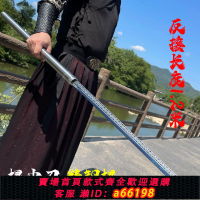 【台灣公司 可開發票】龍泉刀一體棍刀可反接長刀唐橫刀高錳鋼鍛打防身車載多功能未開刃