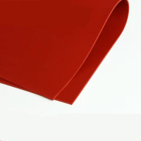 red Silicone rubber sheet High Temperature Resistance 100% Virgin Silikon Rubber Pad board Insulation thermotolerace 500x500mm