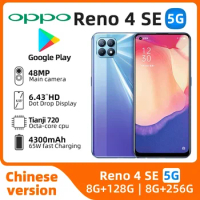 OPPO Reno4 SE 5G Android CPU Dimensity 720 6.43 inches Screen 8GB RAM 128/256GB ROM 48MP+32MP MT6853V Octa-Core used phone