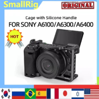 SmallRig DSLR Camera Cage Rig For Sony A6400 with Silicone Handgrip Handle &amp; Cold Shoe for Sony A6100/A6300/A6400 Camera 3164