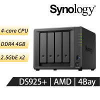 Synology 群暉科技 DS925+ 4bay NAS 網路儲存伺服器
