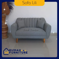 Sofa Lili / Sofa Minimalis/ Sofa Retro / Sofa Aesthetic/ Sofa Kanvas / Sofa 1 Seater / Sofa 2 Seater