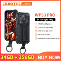 Oukitel WP33 Pro 5G 24GB 256GB Rugged Smartphone 22000mAh 6.6" FHD+ 64MP Camera 33W Fast Charge Mobile Phone