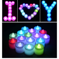 Flameless LED Tea Light Tea Candles Wedding Light Battery Powered Romantic Candles Lights for Birthday Party Wedding Home Decor
