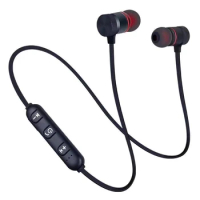 XT-6 Magnetic Wireless Bluetooth Earphone Music Headset Phone Neckband Sport Earbuds Earphone with Microphone For All Smartphone