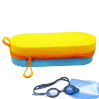 Swim Goggle Case Silicone Goggle Organizer Sunglasses Case Protective Cases Large Capacity Breathabl