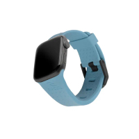 【UAG】X RIP CURL Apple Watch 38/40/41/42（S10）舒適矽膠運動錶帶-天空藍(手錶帶)