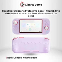GeekShare Mikko Sweet Ice Cream Purple Soft Silicone Protective Case + 2 Thumb Grip For Nintendo Swi