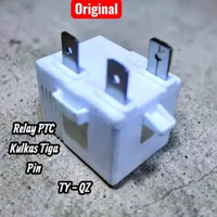 Relay PTC 3 Pin, Relay TY-QZ, PTC Kulkas 3 Kaki, Starter Kulkas 3 Pin, Relay Kompresor Putih, Relay 