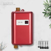3000W Electric Water Heater Instantaneous Tankless Instant Hot Water Heater Kitchen Bathroom Shower Flow Water Boiler