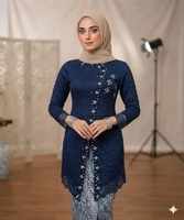 WZ Setelan Kebaya Janggan Brokat Full Payet/Setelan Kebaya Janggan Bawahan Lilit Songket/Kebaya Wisu