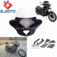 Motorcycle Clear Windscreen Outer Batwing Fairing Headlight Windshield Cover For Harley Dyna Sportster Fortyeight Street 750