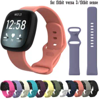 Silicone Accessories Strap For Fitbit Versa 3 /Fitbit Sense /Fitbit Versa 4/ Fitbit Sense 2 Wrist Band Wearable Watchband bracel