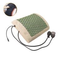 Inflatable Lumbar Traction Acupressure Back Pain Relief Back Seat Cushion Far Infrared Jade Tourmaline Mat
