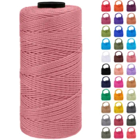 1.5mm 200m Colored Polypropylene Macrame Cord Crochet Yarn Art Cord Yarn Knitting Cord Crafts DTY for Crochet Bags Purses Dolls