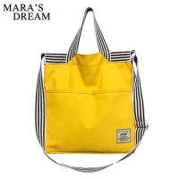 Mara's Dream 2021 Ladies Canvas Handbag New Striped Shoulder Canvas Bag Custom Fashion Casual Bag Shoulder Bag