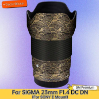 For SIGMA 23mm F1.4 DC DN for SONY E Mount Lens Sticker Protective Skin Decal Vinyl Wrap Film Anti-Scratch Protector Coat