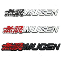 3D Metal Mugen Logo Car Emblem Badge Sticker Decal for Honda Accord Civic CRV Crosstour HRV City Jazz Car Styling