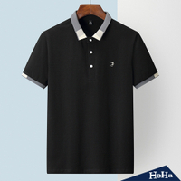HeHa-三釦造型短袖POLO衫 五色