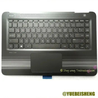 YUEBEISHENG New For HP Pavilion 14-AL series Palmrest Lartin Keyboard bezel Upper Cover Touchpad 856186-161