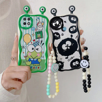sarung telefon dengan telinga comel, Casing Realme C21Y Casing Realme C25Y Case, corak kartun, lengk