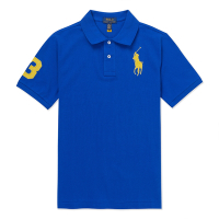 Polo Ralph Lauren RL 熱銷刺繡大馬短袖POLO衫(男青年)-寶藍色