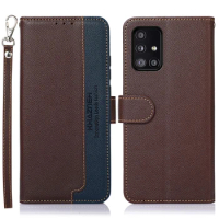 New Style RFID Blocking Leather Texture Book Case for Samsung Galaxy A52 2021 Flip Cover Samsung A72 A 52 72 SM-A725 526 360 Pro