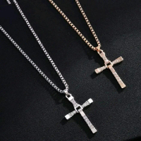 Kalung Salib Dominic Toretto Titanium Terlaris - Model Terbaru, Brand Name Aksesoris Rantai chrome h